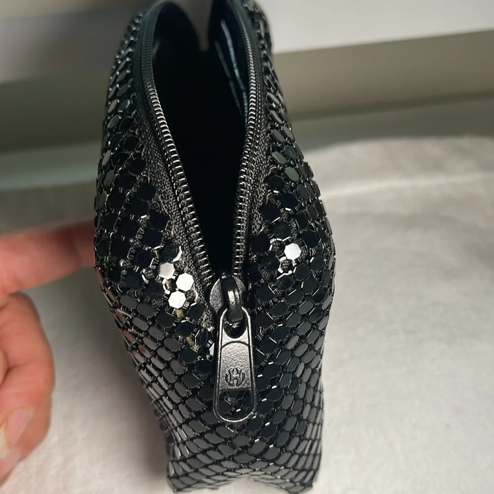 Vintage Black Mesh Wallet/Clutch